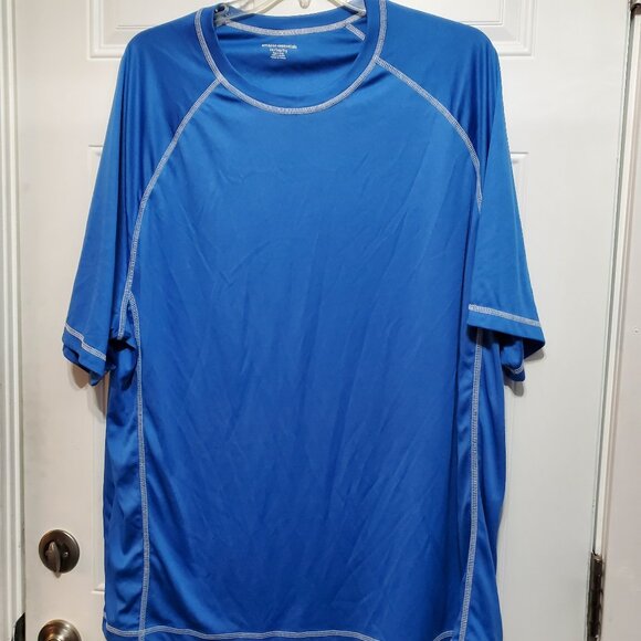 Blue Short Sleeve Quick-Dry UPF 50 Swim Tee size 3XL - Picture 1 of 10